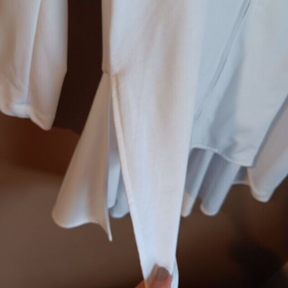 Soft Surroundings Calista White Zip Long Sleeve Blouse Jacket Xs Extra Small - Picture 5 of 9